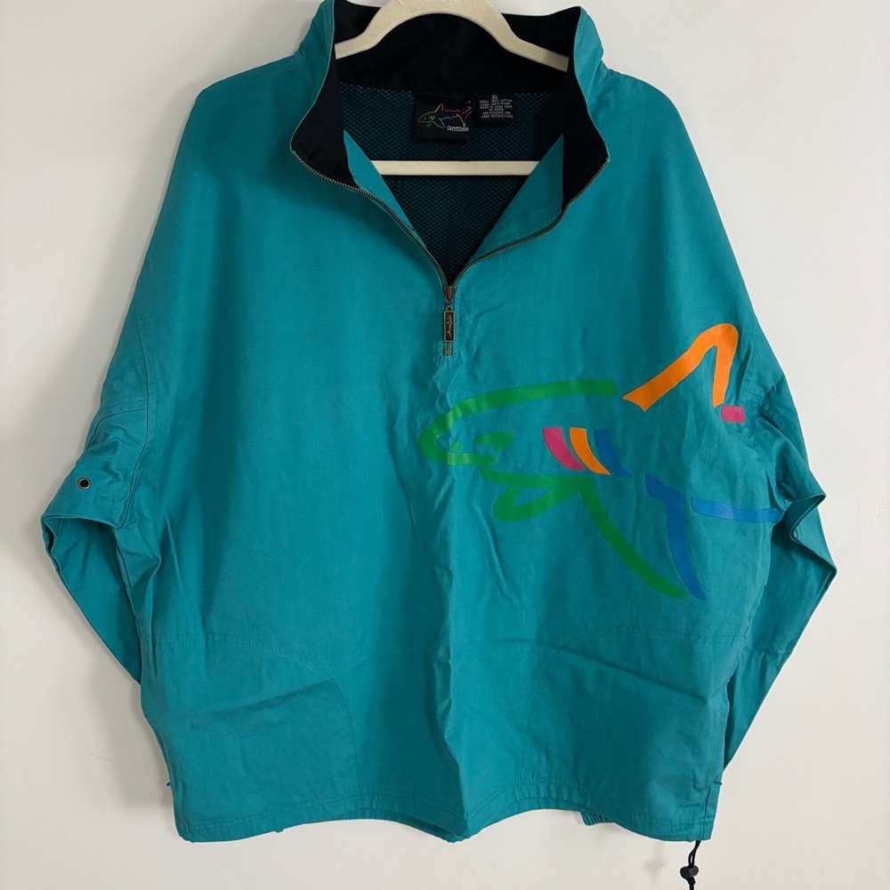 Vtg Reebok Greg Norman Collection Teal Light Jacket
